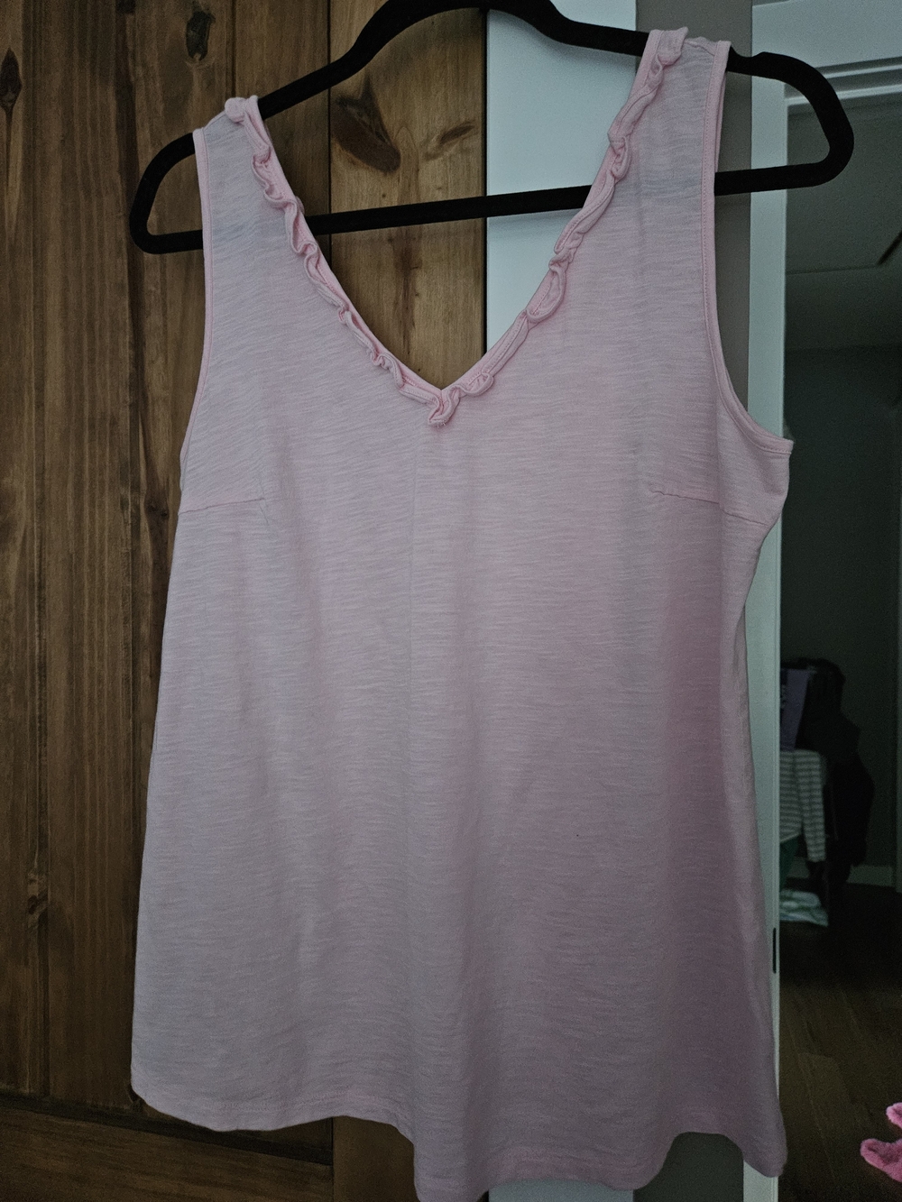 Lilly Pulitzer Pink Gigi Ruffle V-Neck Tank Top